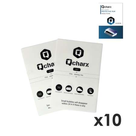 Laminas de proteccion frontales qcharx hidrogel mate anti huellas  para qx1 lite 10 unidad