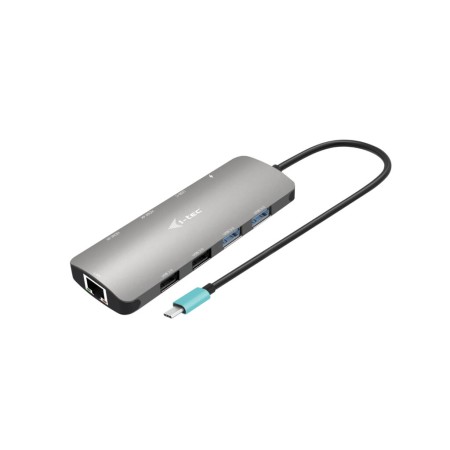 Nano docking station i - tec usb - c metal nano 2x display docking station  power delivery 100 w