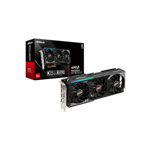 Tarjeta grafica asrock rx 9070 xt challenger 16gb gddr6 - 3x dp - 1x hdmi pci express 5.0