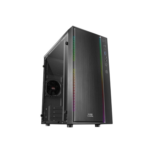 Caja ordenador mars gaming mcm negra micro atx 1 x usb 3.0 1 x usb 2.0 1 x 80mm rgb