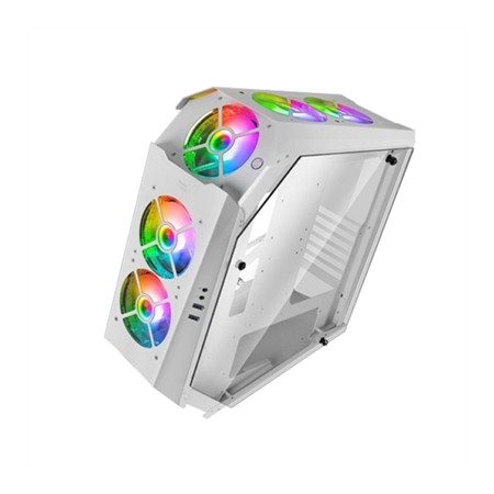 Caja ordenador mars gaming mc51 premium blanco atx 2 x usb 3.0 5 x 120mm argb