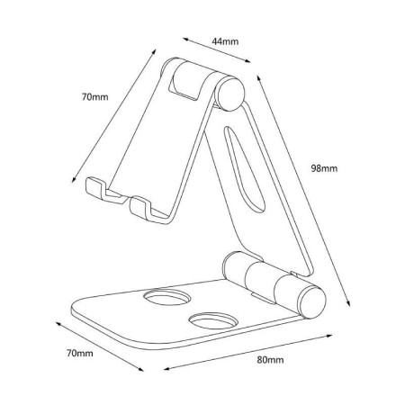 Soporte para Smartphone/Tablet Aisens MS2PM-088/ Gris