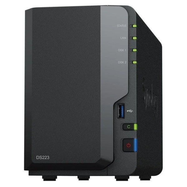 NAS Synology Diskstation DS223/ 2 Bahías 3.5″- 2.5″/ 2GB DDR4/ Formato Torre