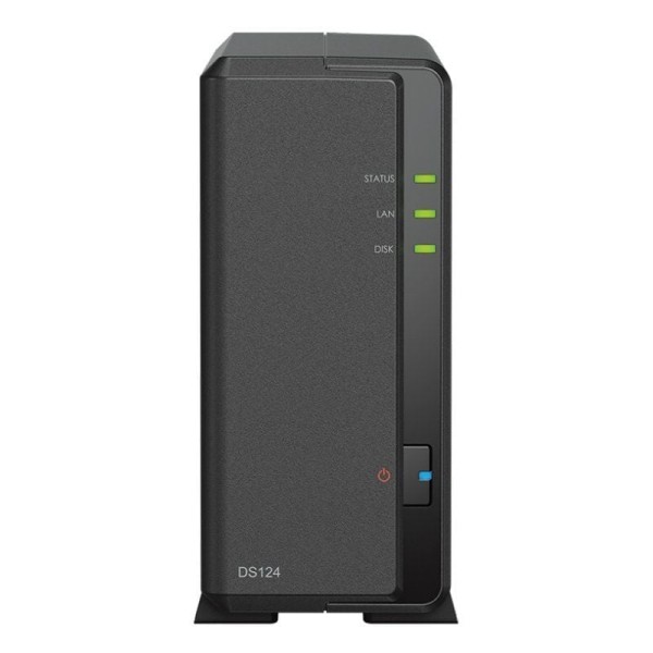 NAS Synology Diskstation DS124/ 1 Bahía 3.5″- 2.5″/ 1GB DDR4/ Formato Torre