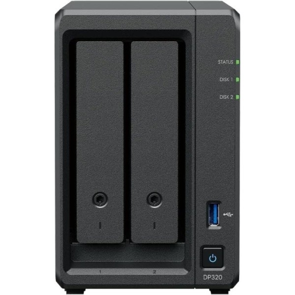 NAS Synology ActiveProtect DP320/ 2 Bahías 3.5″- 2.5″/ 8GB DDR4/ 16TB/ Formato Torre