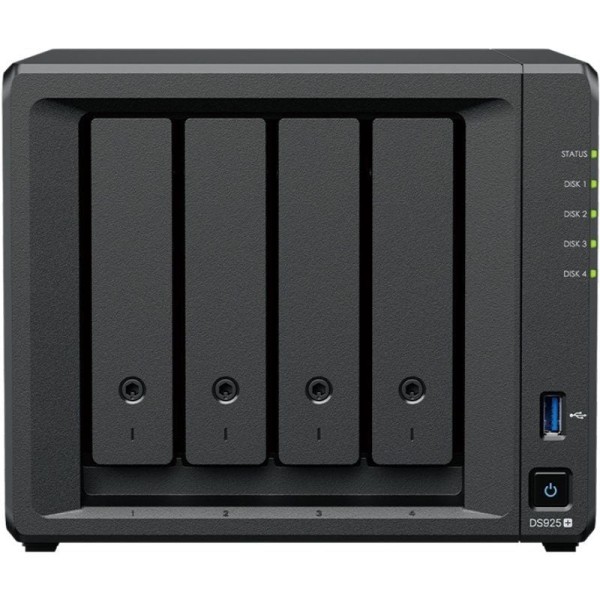NAS Synology Diskstation DS925+/ 4 Bahías 3.5″- 2.5″/ 4GB DDR4/ Formato Torre