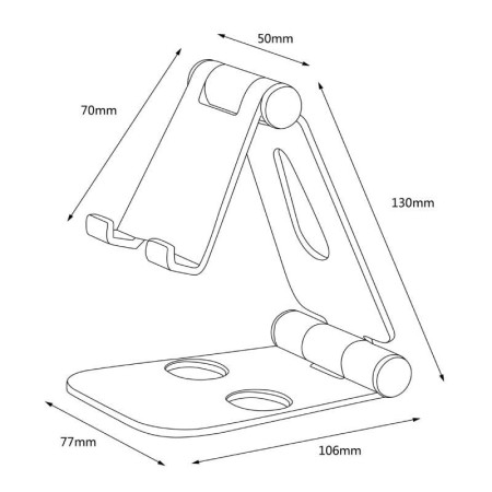 Soporte para Smartphone/Tablet Aisens MS2PXL-092/ Plata