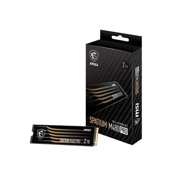 Disco duro interno solido ssd msi spatium m480 m2 nvme 2tb pcie4