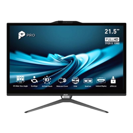 Ordenador all in one msi pro ap222t - 434eu g7400 - 4gb - ssd 128gb - 21.5 pulgadas fhd - w11p
