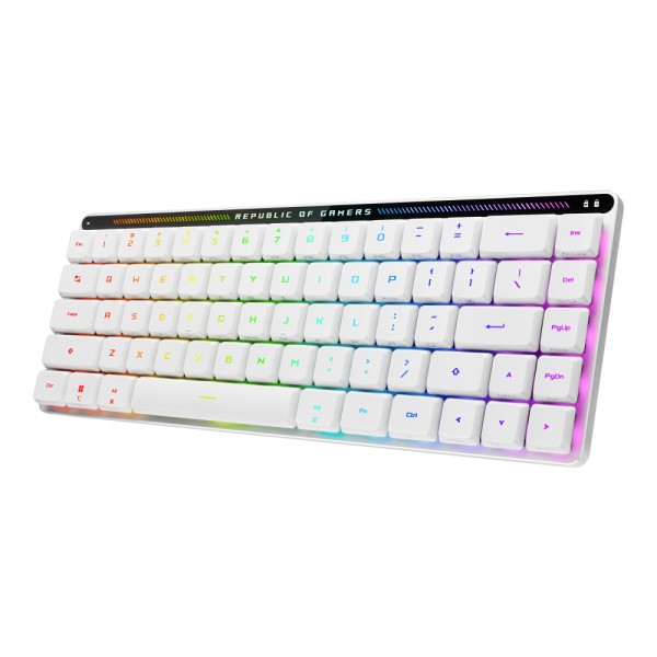 Teclado gaming asus rog falchion rx low profile inalambrico rgb blanco