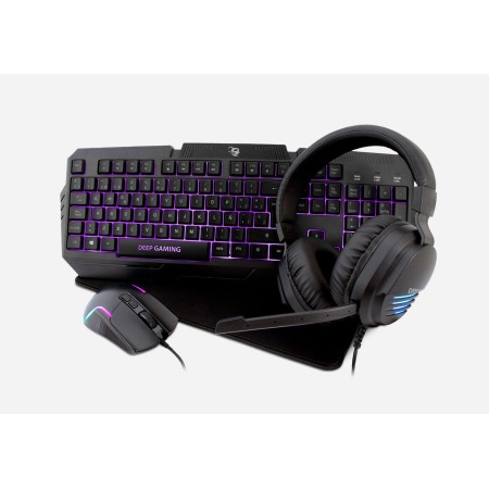 Kit teclado  raton  auriculares  alfombrilla gaming coolbox x - wing 2