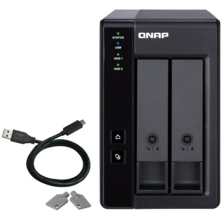 DAS QNAP TR-002/ 2 Bahías 3.5″- 2.5″/ Formato Torre