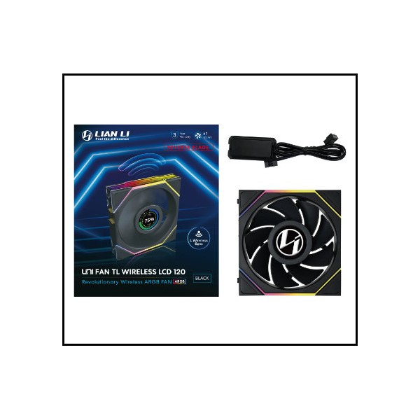 Ventilador caja gaming lian li unifan tl - lcd inalambrico argb 120mm negro