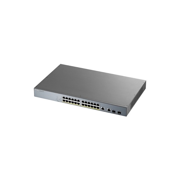 Switch 26 puertos zyxel gs1350 - 26hp - eu0101f 24xgb poe 2xsfp 375w