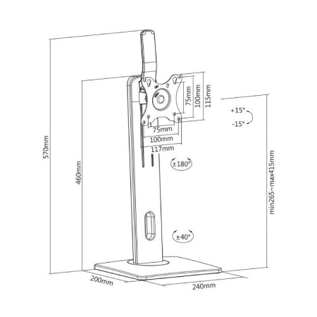 Soporte para Monitor Aisens DT32TSR-063/ hasta 7kg