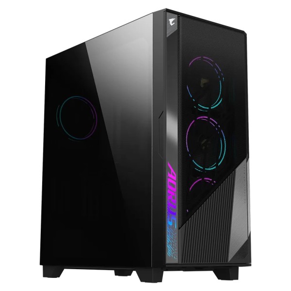 Caja ordenador gaming gigabyte gb - ac500g st atx argb vidrio negra