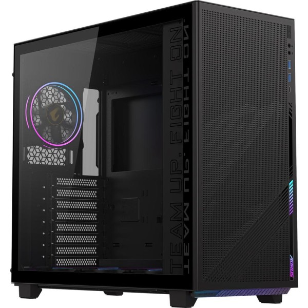 Caja ordenador gaming gigabyte aorus c400 atx argb vidrio negra