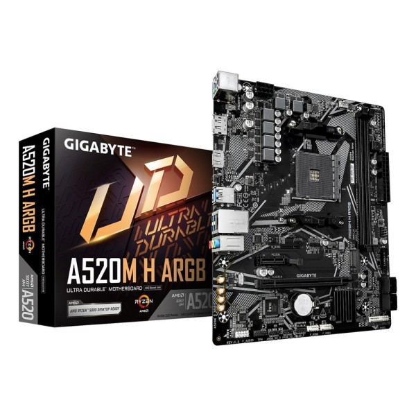 Placa base gigabyte a520m h argb am4 atx - 2x ddr4 - 4x sata3