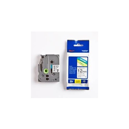 Cinta laminada brother tze231 12mm x 8m blanco - negro pt - 1000 - pt - 1005f - pt - 1010 - pt - 1090 - pt - 1280dt - pt - 1280v