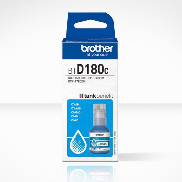 Botella tinta brother btd180c cian 5000 paginas