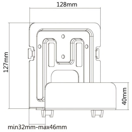 Soporte Universal Aisens MPC02-155 para Router, MiniPC/ hasta 2kg