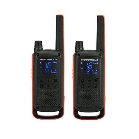 Walkie talkie motorola tlkr - t82 negro packs 2 pmr446 - 10km - 16 canales - clip cinturon