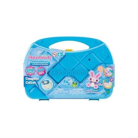 JUGUETE AQUABEADS MALETIN PARA PRINCIPIANTES 900 BEADS INCLUYE PLANTILLAS