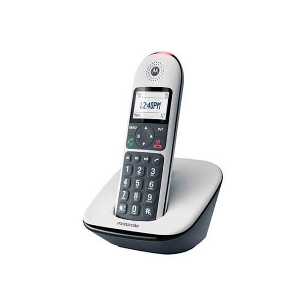 Telefono inalambrico dect digital motorola cd5001 blanco - pantalla retroiluminada - teclas grandes