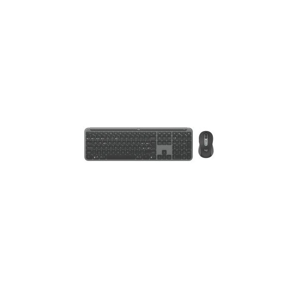 TECLADO Y MOUSE LOGITECH WIRELESS SIGNATURE SLIM MK950 MULTIDISPOSITIVO 4000 DPI ERGONOMICO GRAFITO