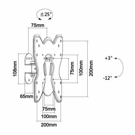 Soporte de Pared Giratorio/ Inclinable Aisens WT42TS-005 para TV de 23-42"/ hasta 25kg