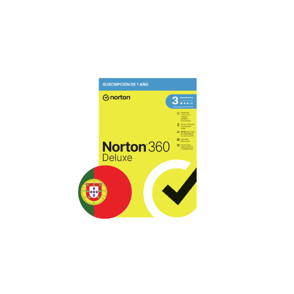 NORTON 360 DELUXE 25GB 1 USER 3 DEVICE 1 YEAR PORTUGUES BOX