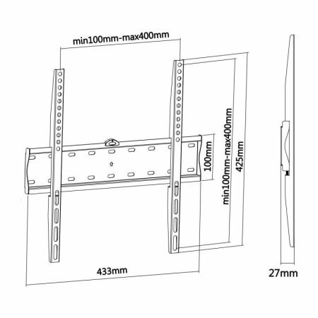 Soporte de Pared Fijo Aisens WT55F-013 para TV de 32-55"/ hasta 40kg