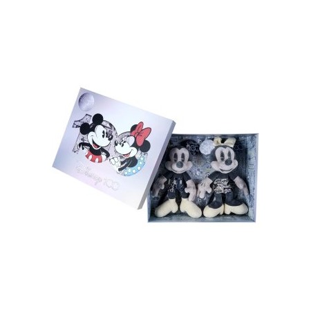 JUGUETE SIMBA TOYS EDICION COLECCIONISTA PELUCHE MICKEY Y MINNIE MOUSE CAJA DE REGALO Y NUMERO DE SE