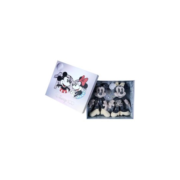 JUGUETE SIMBA TOYS EDICION COLECCIONISTA PELUCHE MICKEY Y MINNIE MOUSE CAJA DE REGALO Y NUMERO DE SE