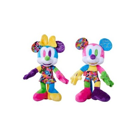 JUGUETE SIMBA TOYS EDICION COLECCIONISTA PELUCHE MICKEY Y MINNIE MOUSE CAJA DE REGALO Y NUMERO DE SE