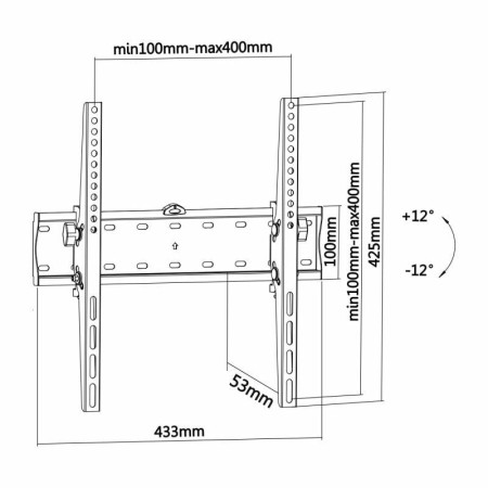 Soporte de Pared Inclinable Aisens WT55T-015 para TV de 32-55"/ hasta 40kg