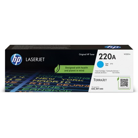 Cartucho de tóner original hp laserjet 220a cian