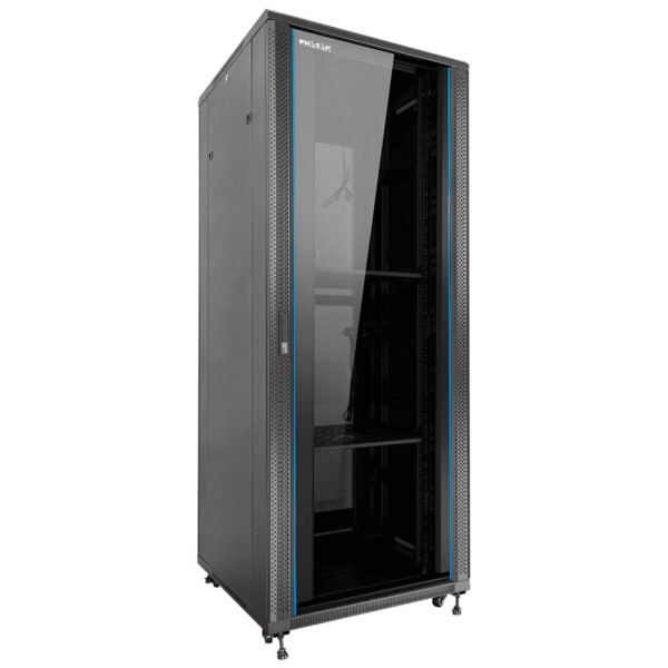 Armario rack de suelo 19 pulgadas phasak pro 37u negro 800x800 montado pho 8837