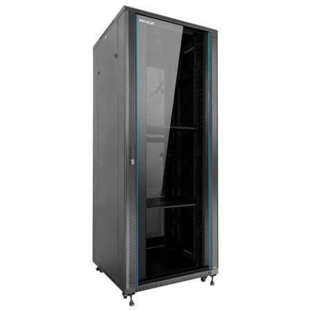 Armario rack de suelo 19 pulgadas phasak pro 32u negro 600x600 montado pho 6632