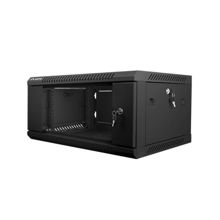 Armario rack lanberg 4u 600x450x279 auto ensamblado 19 pulgadas hasta 60 kg negro
