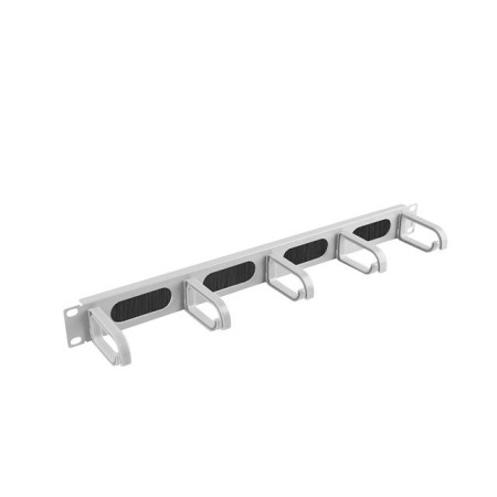 Organizador de cables lanberg 19 pulgadas con brush panel 5 rings - type b 1u gris