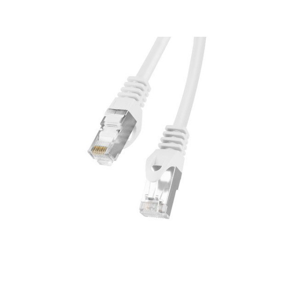 Cable red lanberg latiguillo cat.6 ftp 0.5m blanco fluke passed