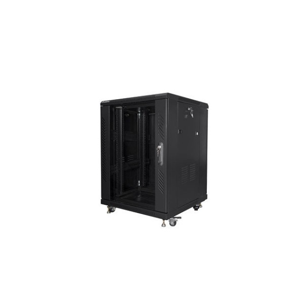 Armario rack lanberg 15u 600 x 600 auto ensamblado 19 pulgadas carga maxima 800kg negro