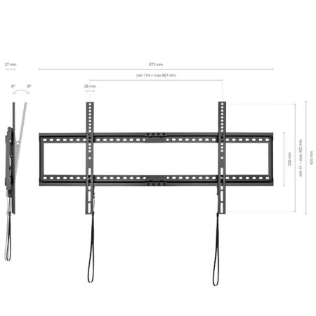 Soporte de Pared Inclinable/ Fijo Aisens WT90T-121 para TV de 37-90"/ hasta 75kg