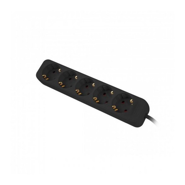 Regleta lanberg 5 tomas schuko negra 3m