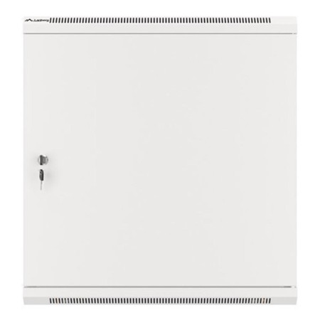 Armario lanberg mural 19 pulgadas 12u - 600x450 para automontaje con puerta metalica gris