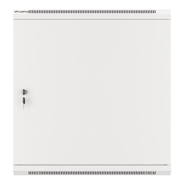 Armario lanberg mural 19 pulgadas 12u - 600x450 para automontaje con puerta metalica gris