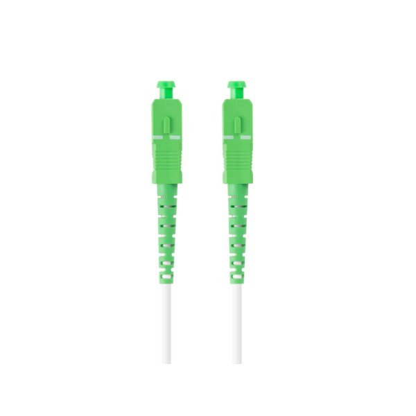 Latiguillo fibra optico sc - apc lanberg 20m mono simplex g657b3 lszh blanco