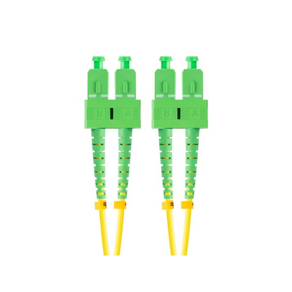 Latiguillo fibra optica sc - apc lanberg 2m mono duplex g657a1 lszh amarillo