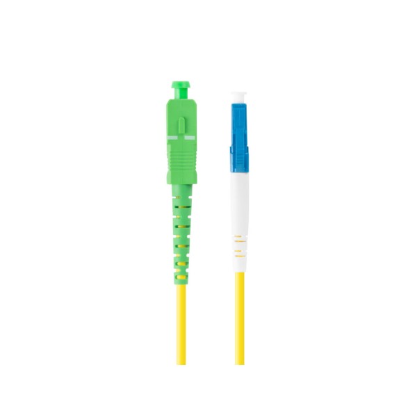 Latiguillo fibra optica lc - upc a sc - apc lanberg 2m mono simplex g657a1 lszh amarillo
